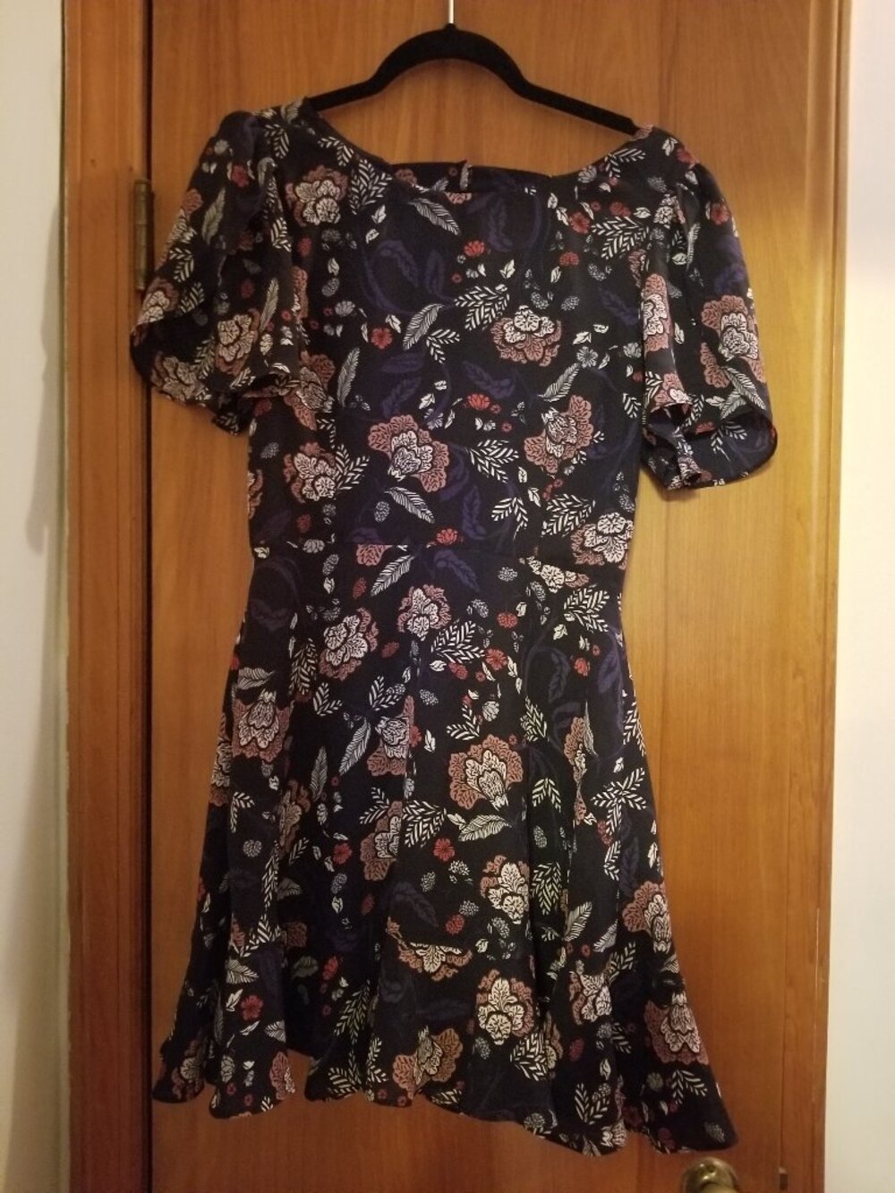 BB Dakota Navy Floral Print Dress - Size 6